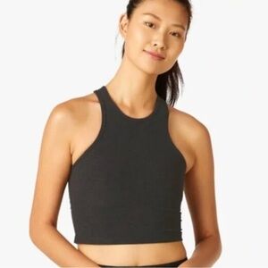 Beyond Yoga Space dyer cropped tank - dark knight color, Medium